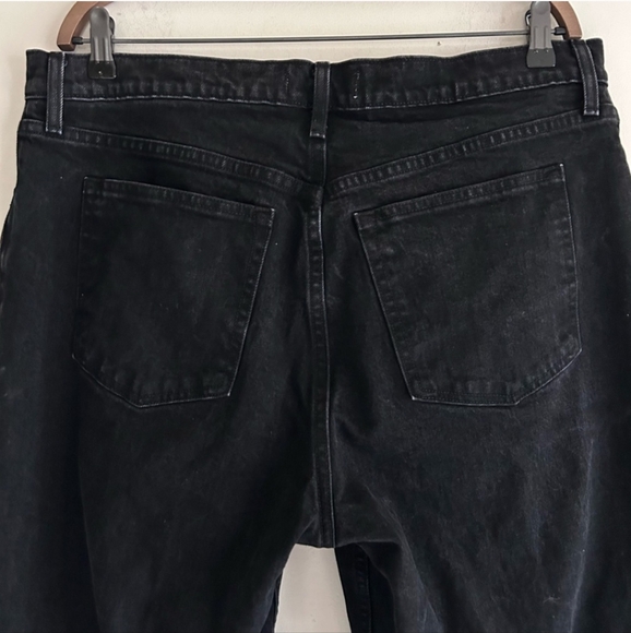 Abercrombie & Fitch Black 90's Straight Ultra High Rise Denim Jeans Size 16 - Picture 4 of 14